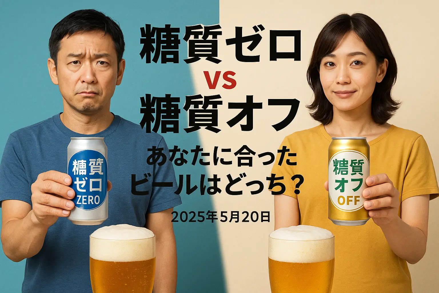 糖質ゼロ vs 糖質オフ あなたに合ったビールはどっち？